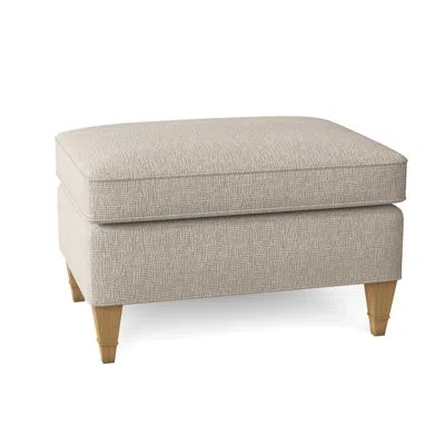 Ambella Everton 28" Rectangle Standard Ottoman In Amber,libby Linen