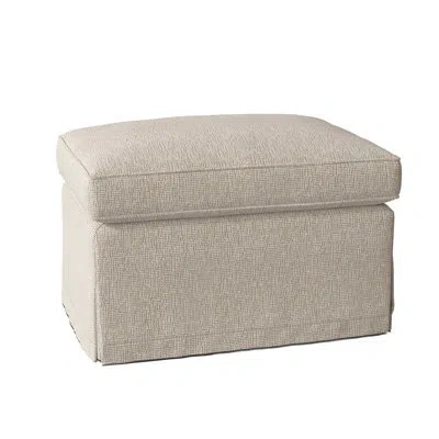 Ambella Everton 28" Wide Rectangle Standard Ottoman In Libby Linen