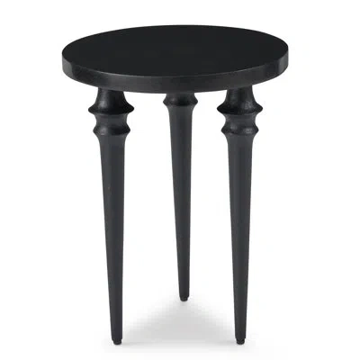 Ambella Flint Round End Table In Black