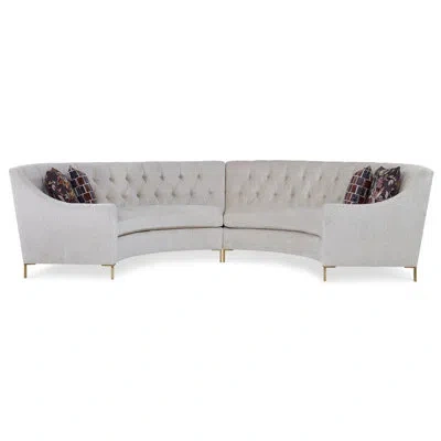 Ambella Gemini Modular 2 - Piece Sectional In Bruges Linen