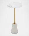 Ambella Geo Accent Table In Gold, White