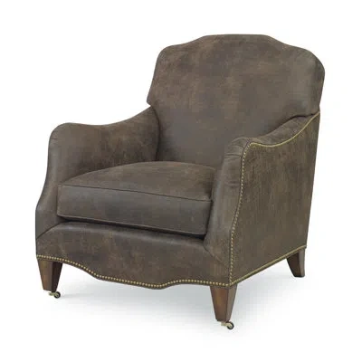 Ambella Gideon Chair In American Walnut,antique Brass Small,libby Linen