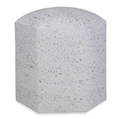 Ambella Hadley Ottoman In Sunny Linen