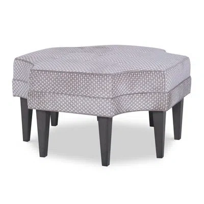 Ambella Harlow Cocktail Ottoman - Petite In Sunny Linen