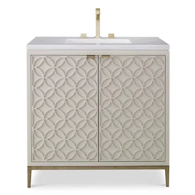 Ambella Italian Sink Chest In Champagne Leaff;linen