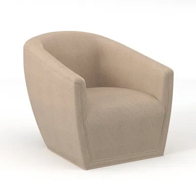 Ambella Jasper Swivel Chair In Sunny Linen