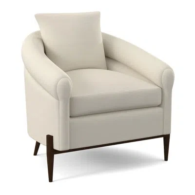 Ambella Jaxson Chair In American Walnut,sunny Linen