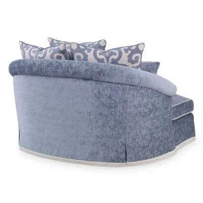 Ambella Josephine Upholstered Chaise Lounge In Blue