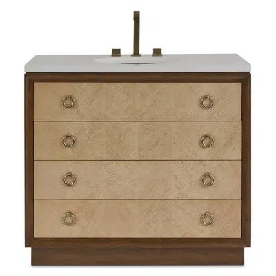 Ambella Katerina Sink Chest In Light Maple;walnut