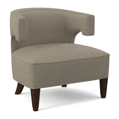 Ambella Laurel Chair In American Walnut,sunny Linen