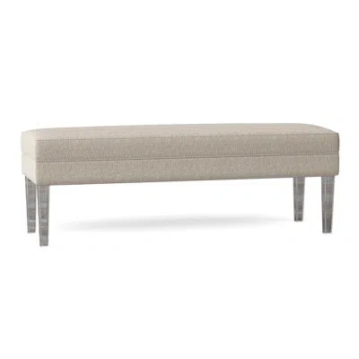 Ambella Livery Upholstered Bench In Sunny Linen