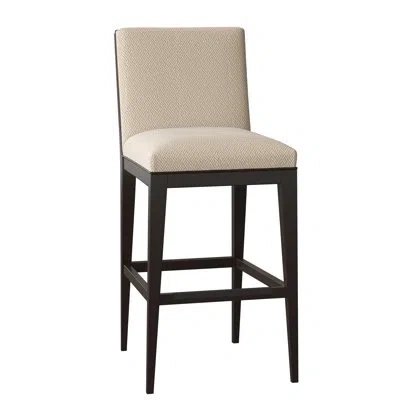Ambella Logan Bar & Counter Stool In American Walnut,filigree Ivory