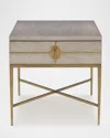 Ambella Longwood Square End Table In Gray