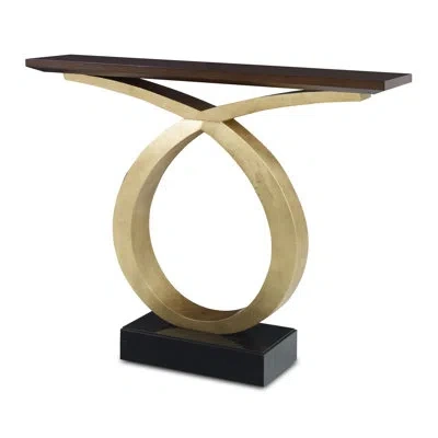 Ambella Loophole 48" Console Table In Walnut,gold