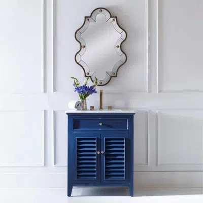 Ambella Louvered Medium 30" W Single Bathroom Vanity Set