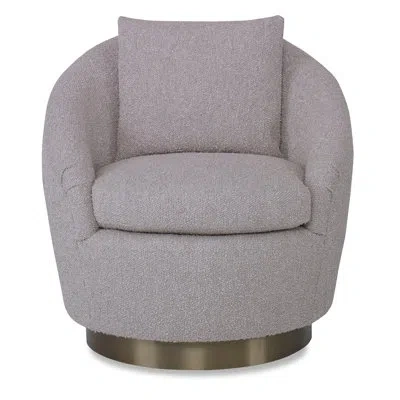 Ambella Lumen Swivel Chair In Sunny Linen