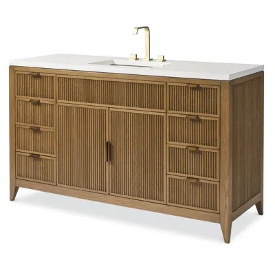Ambella Monterey Grand Sink Chest In Light Brown