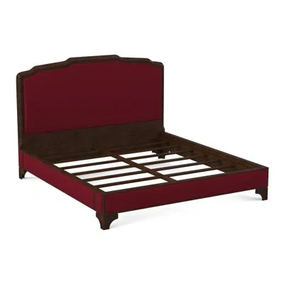Ambella Nova Platform Bed - King In American Walnut,sunny Linen