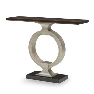 Ambella Oculus 42" Console Table In Dark Walnut