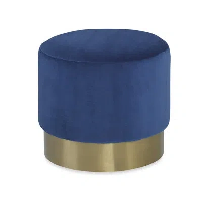 Ambella On The Spot 18'' Wide Round Standard Ottoman In Sunny Linen