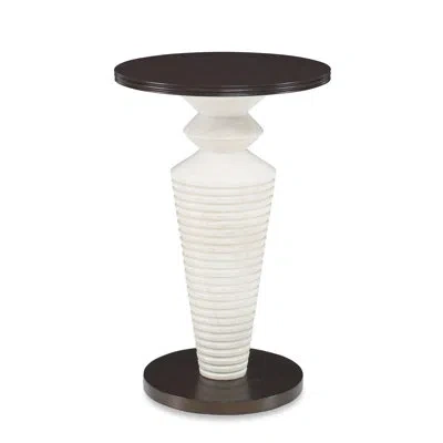 Ambella Pedestal End Table In Oak