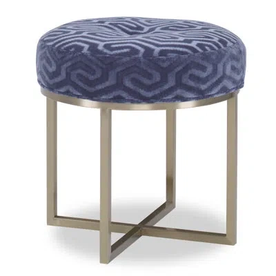 Ambella Penny Ottoman In Sunny Linen