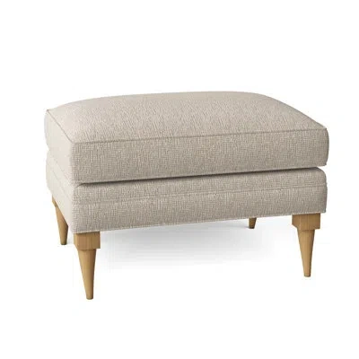 Ambella Perry 28" Rectangle Standard Ottoman In Amber,libby Linen