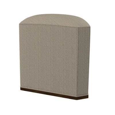 Ambella Quinn Ottoman In American Walnut,sunny Linen