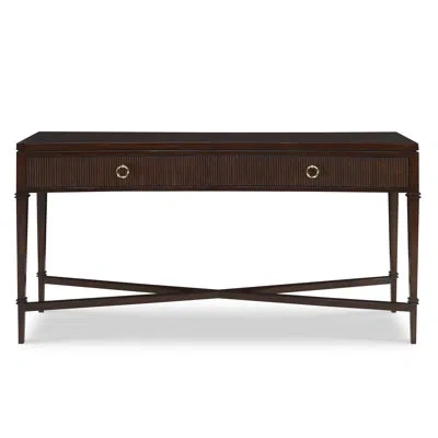 Ambella Reeded 60" Console Table In Mahogany