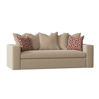 Ambella Retreat 90" Square Arm Sofa In Elise Flax,adobe Rust