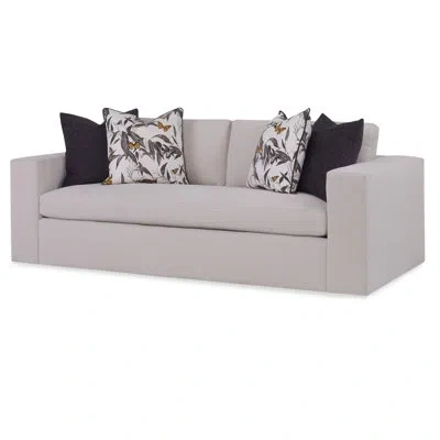 Ambella Retreat 90" Square Arm Sofa In Elise Flax,adobe Rust