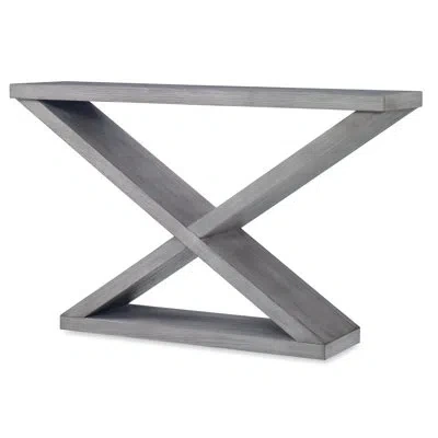 Ambella Salone 56" Solid Wood Console Table In Light Gray