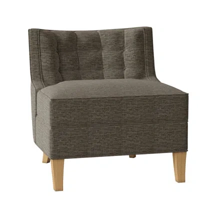Ambella Social 29" Wide Polyester Down Cushion Side Chair In Amber,libby Linen