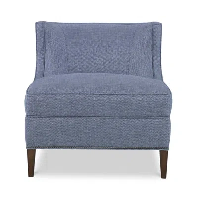 Ambella Social Butterfly Chair - Plain Back In American Walnut,antique Brass Small,libby Linen