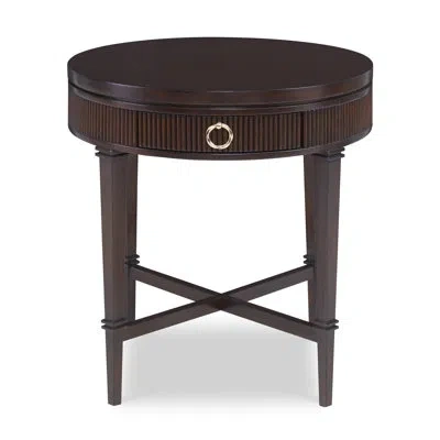 Ambella Solid Wood End Table With Storage In Walnut