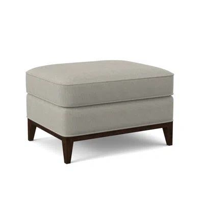 Ambella Sonoma Ottoman In American Walnut,sunny Linen
