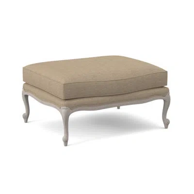 Ambella St. Helena 32" Rectangle Standard Ottoman In Bisque,libby Linen