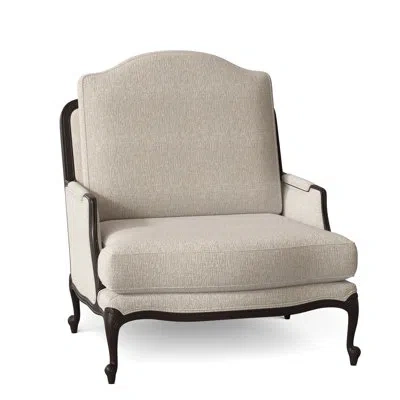Ambella St. Helena 32" Wide Armchair In American Walnut,libby Linen