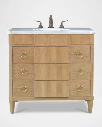 Ambella Tambour Sink Chest In Ceruse