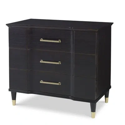 Ambella Valmont Solid Wood 3 - Drawer Accent Chest In Silver;mahogany