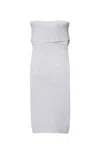Amber Hards Collared Scarf In Pearl Grey In Gray