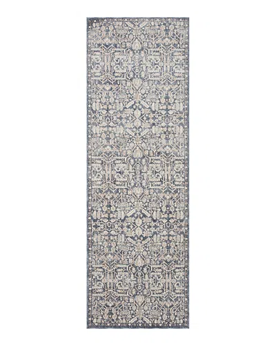 Amber Lewis X Loloi Amber Lewis Zuma Zum-02 Runner Area Rug, 2'7 X 12' In Blue/ivory