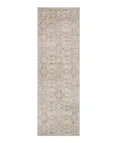 Amber Lewis X Loloi Amber Lewis Zuma Zum-05 Runner Area Rug, 2'7 X 10' In Silver/multi