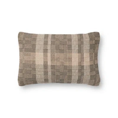 Amber Lewis X Loloi Bea Charcoal / Natural Pillow In Pillow Cover Only - No Insert
