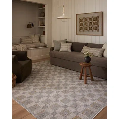Amber Lewis X Loloi Cali Mist / Wheat Area Rug In Brown;beige;gray