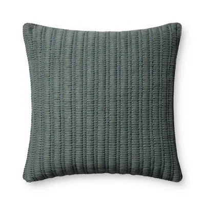 Amber Lewis X Loloi Callahan Decorative Pillow In Blue,pillow Cover Only - No Insert