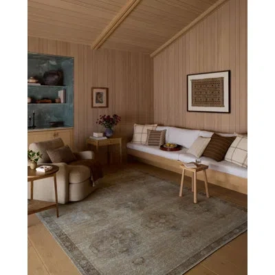 Amber Lewis X Loloi Cambria Mist / Natural Area Rug In Mist,natural