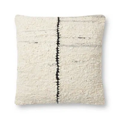 Amber Lewis X Loloi Carla Ivory / Black Pillow In Pillow Cover Only - No Insert