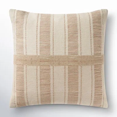 Amber Lewis X Loloi Carmel Square Pillow Cover And Insert In Pillow Cover Only - No Insert,cream,multi