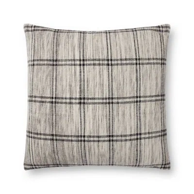 Amber Lewis X Loloi Dalia Ivory / Granite Pillow In Pillow Cover Only - No Insert